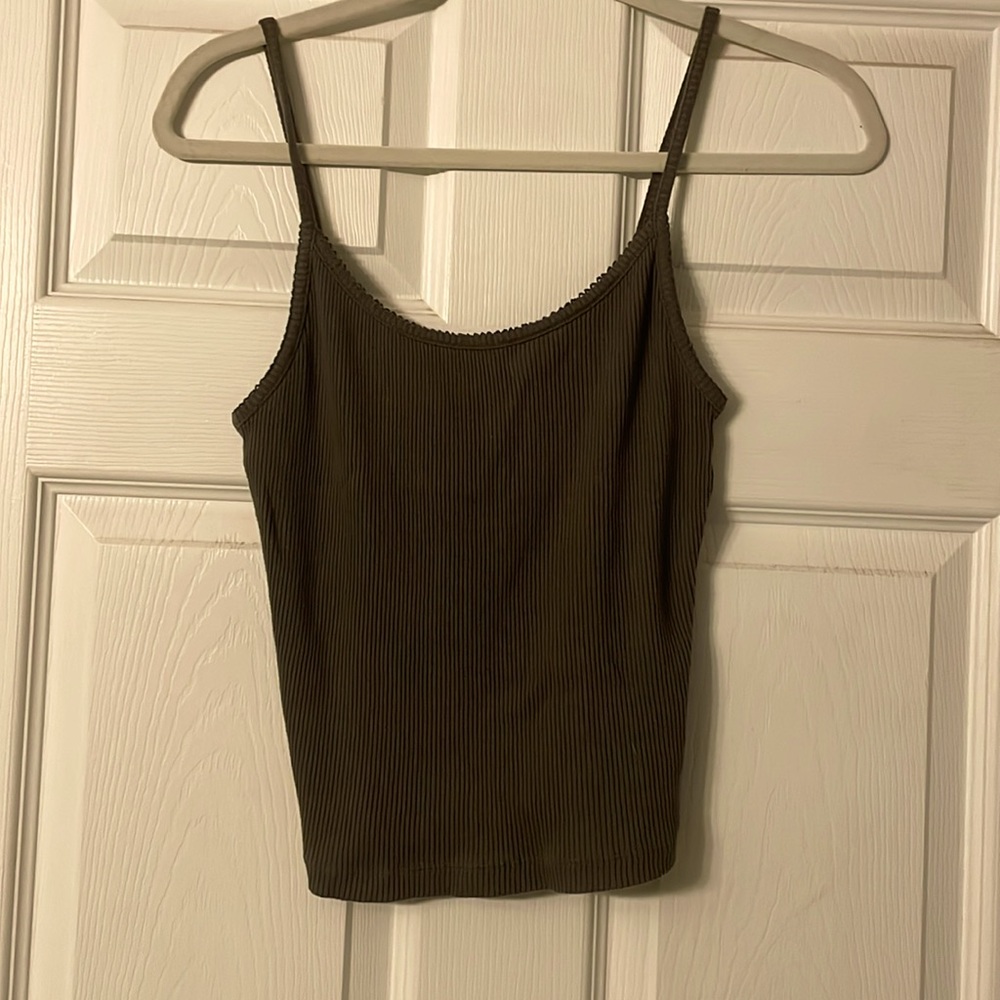Olive green tank top